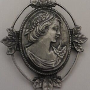 Vintage Pewter Brooch